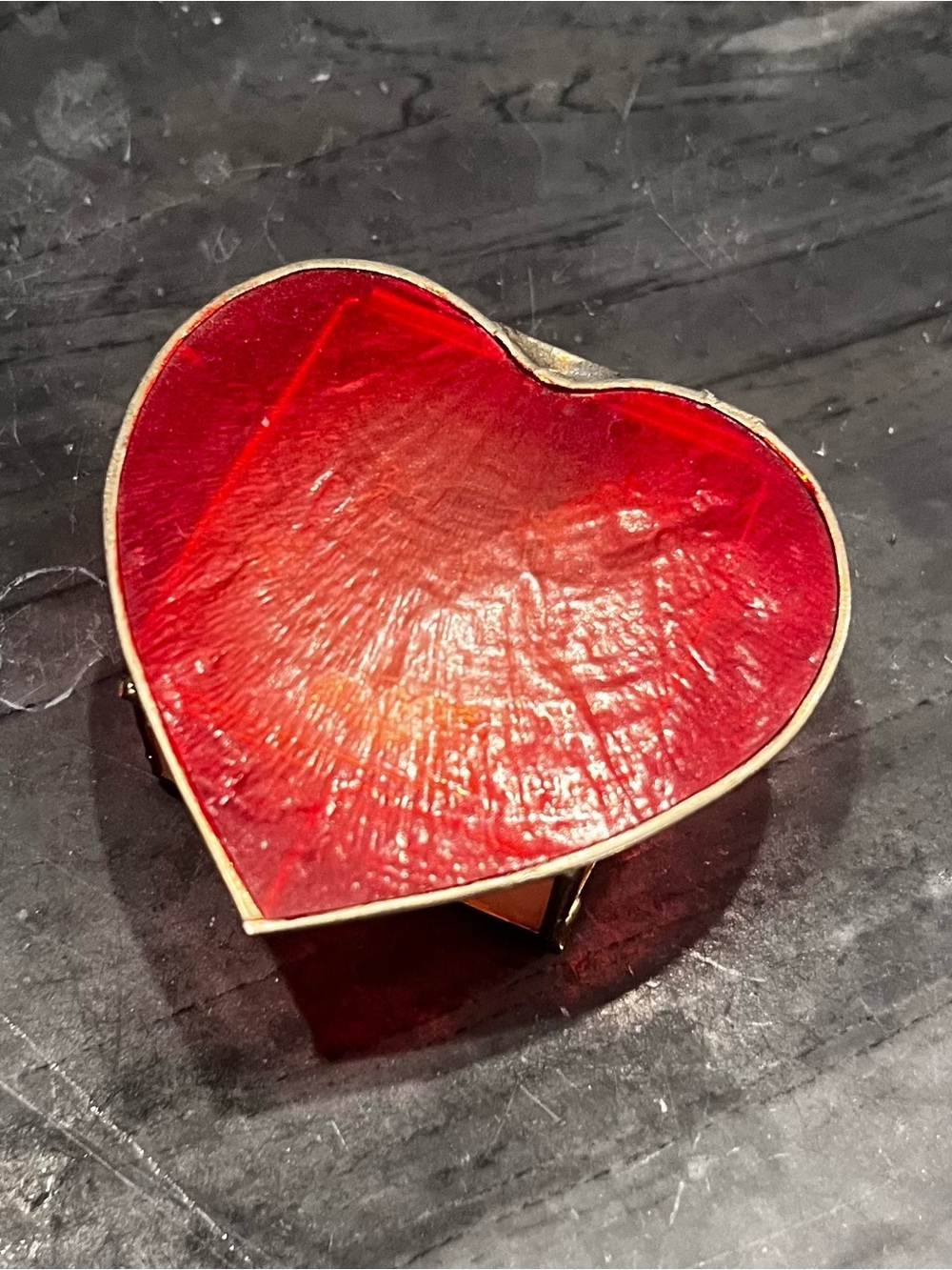 Capiz Shell Trinket Box Handmade Heart